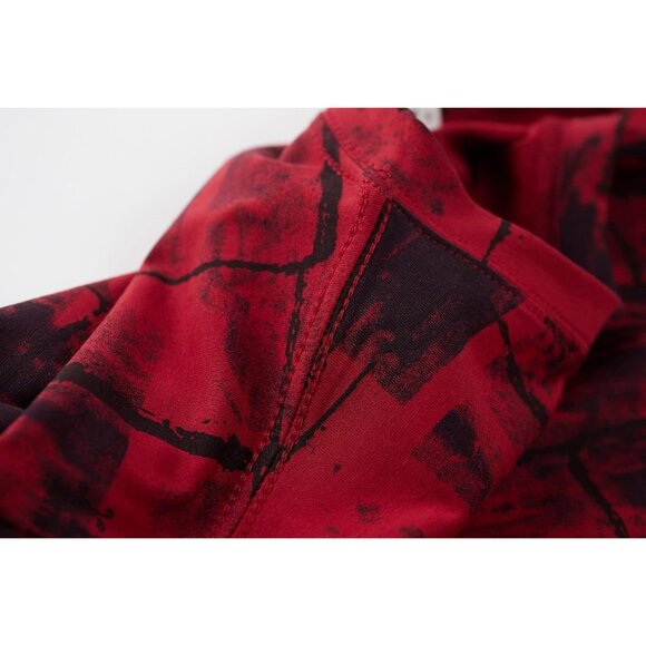 Mens Red Hipster Hip Hop Short Sleeve Print T Shirt Casual Summer Fashion Tee - Picture 6 of 7